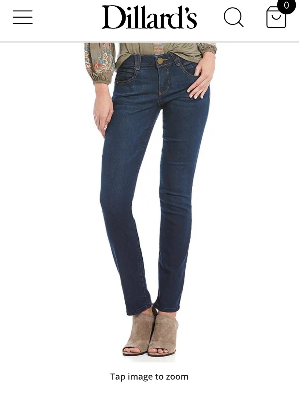 Democracy Dark Indigo Jeans with Silver Button